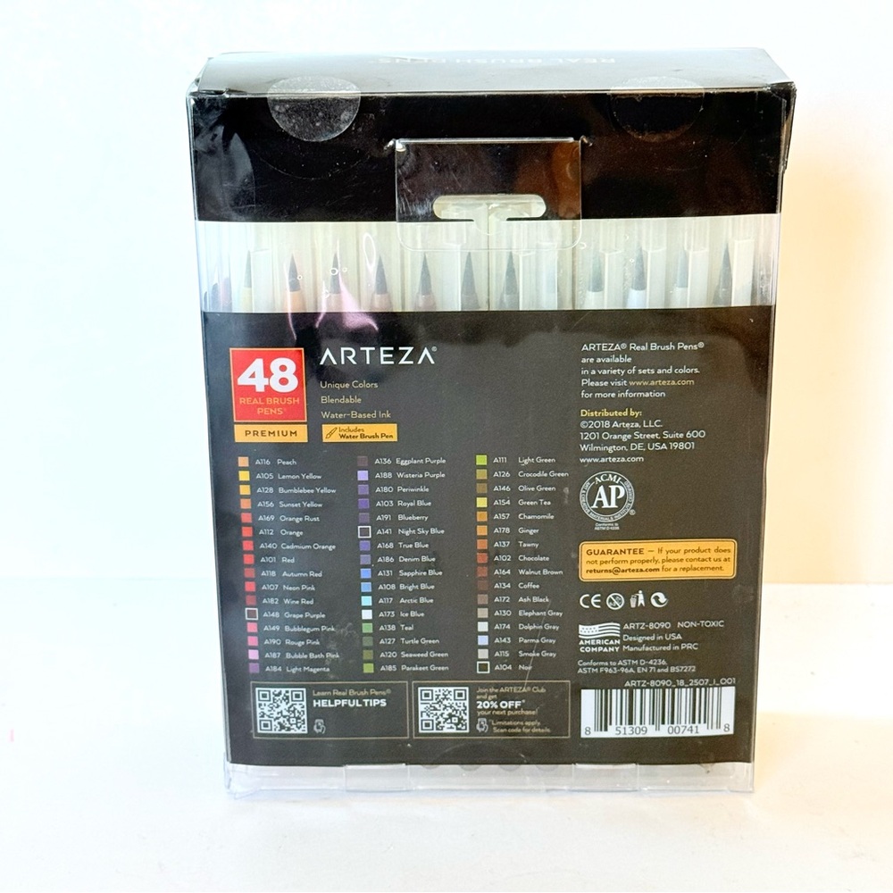 NEW Sealed Arteza Real Brush Pens Set of 48 Watercolor - Picture 4 of 8